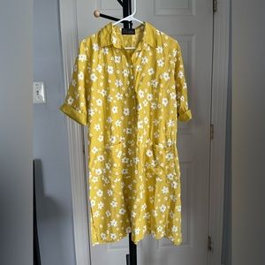 Mondlune - Yellow & White Floral Loungewear/Dress